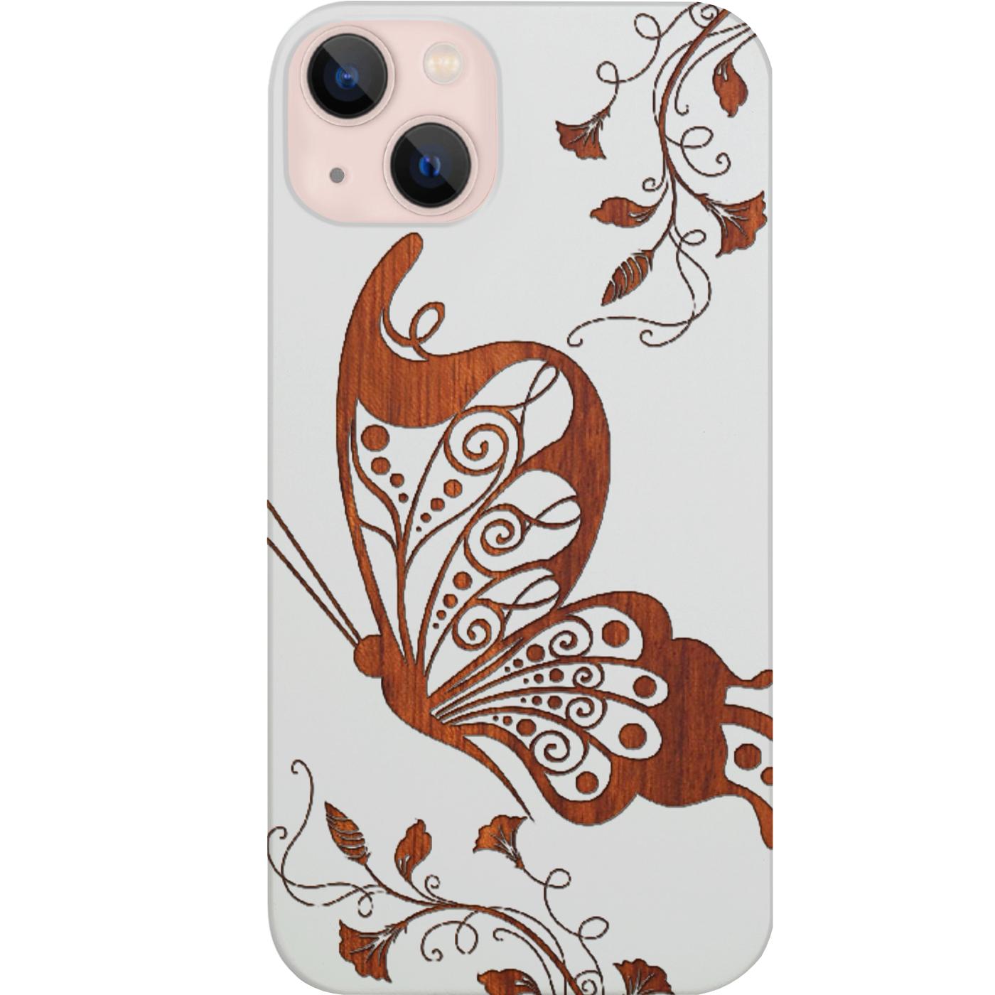 For iPhone 15 Pro Max 14 13 12 11 XS XR 8+ Cute Butterfly Girl Phone Case  Cover