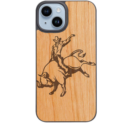 Bull Rider - Engraved Phone Case