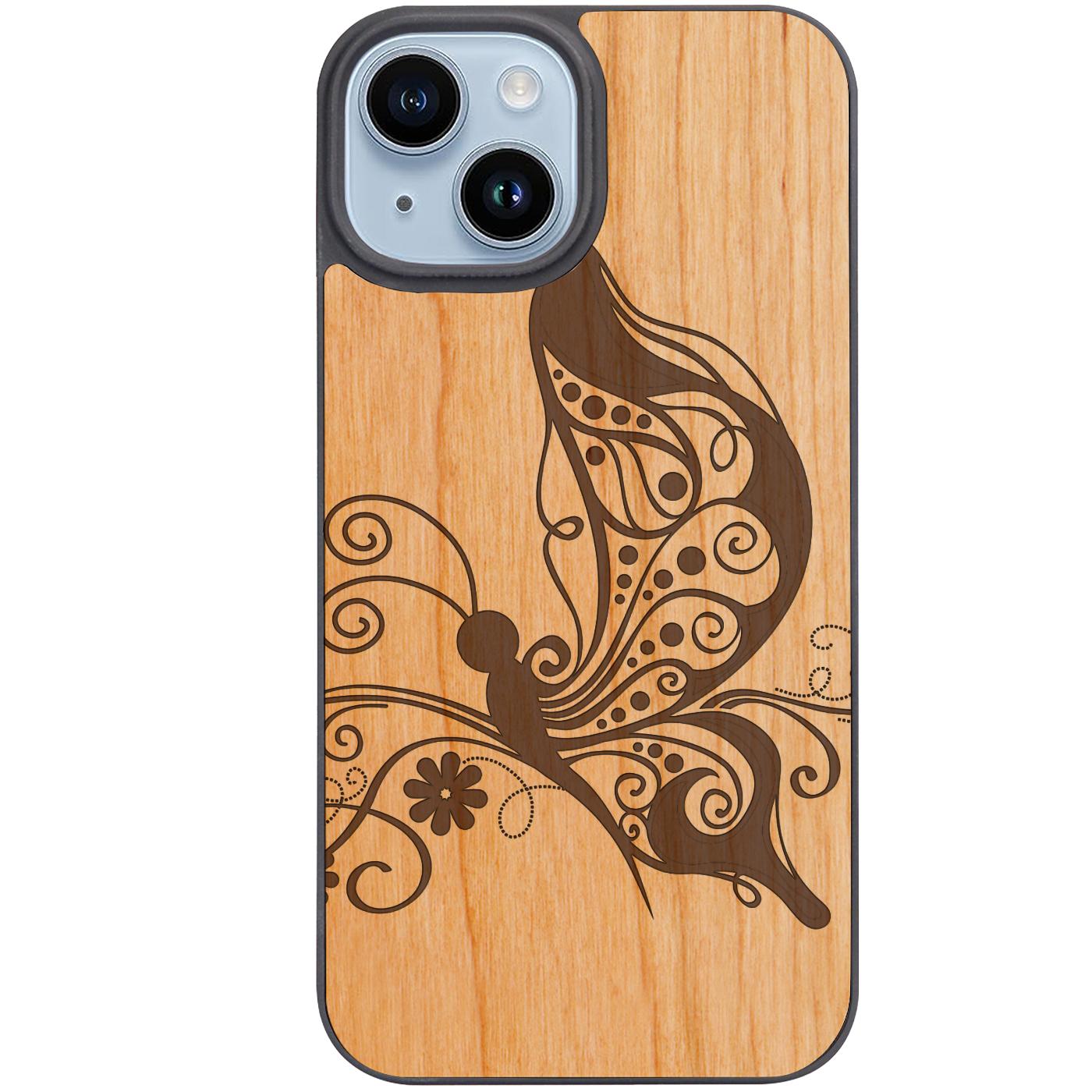 Butterfly Mandala - Engraved Phone Case