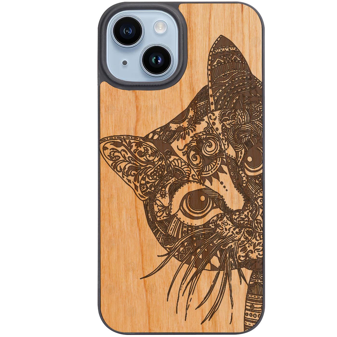 Cat Mandala - Engraved Phone Case