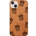 Coffee Glass Pattern - Engraved Phone Case