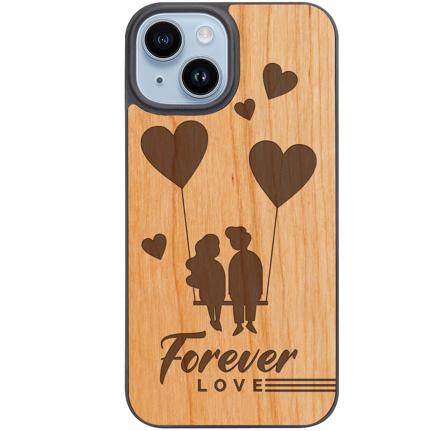 Cute Couple in Love - Engraved Phone Case