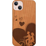 Cycling Couple - Engraved Phone Case