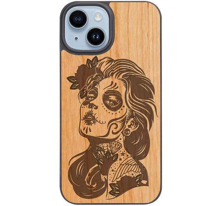 Day of Dead Girl - Engraved Phone Case