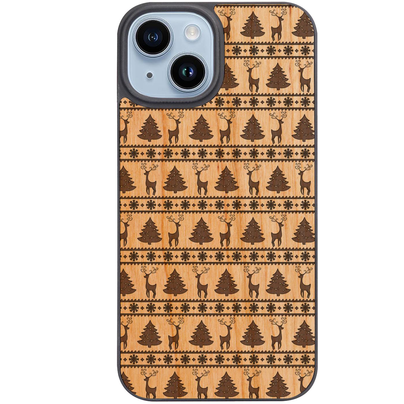 Deer Pattern - Engraved Phone Case