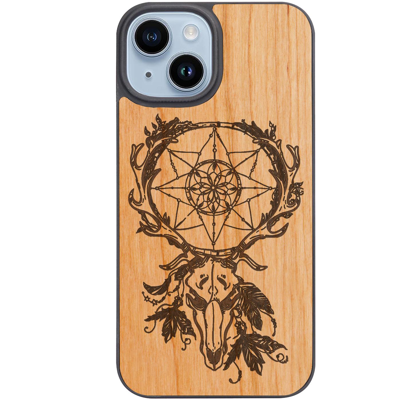 Deer Skull - Engraved Phone Case