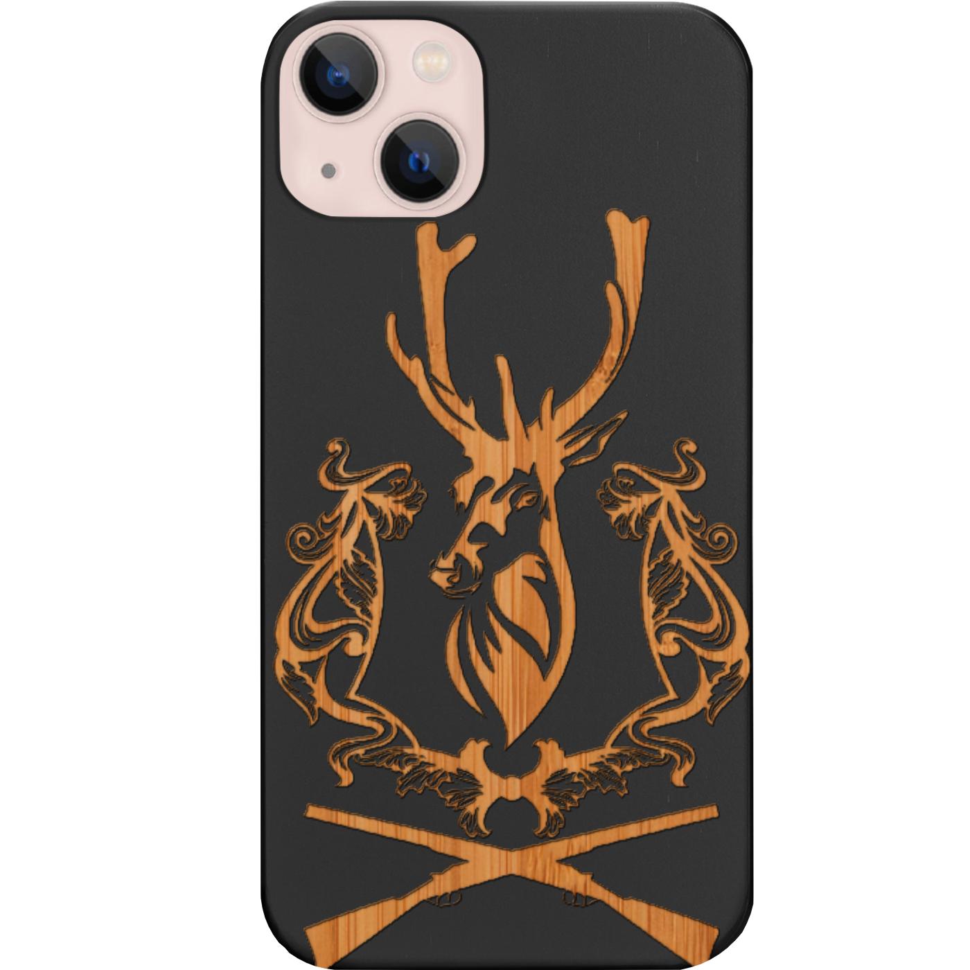 Deer with Rifles - Engraved Phone Case