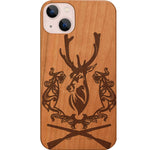 Deer with Rifles - Engraved Phone Case