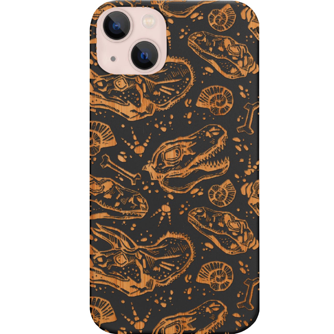 Dinosaur Fossil Engraved Phone Case