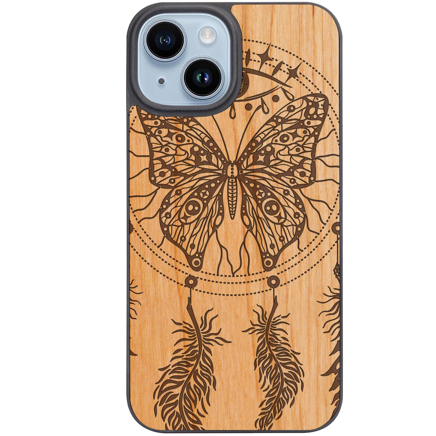 Dream Catcher with Butterfly - Engraved Phone Case