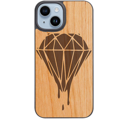 Dripping Diamond - Engraved Phone Case