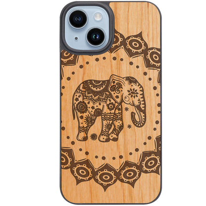 Elephant Mandala 1 - Engraved Phone Case