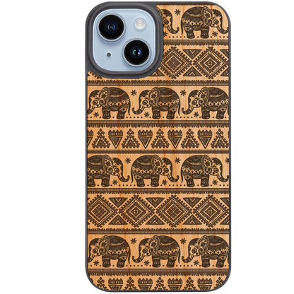Elephant Pattern - Engraved Phone Case