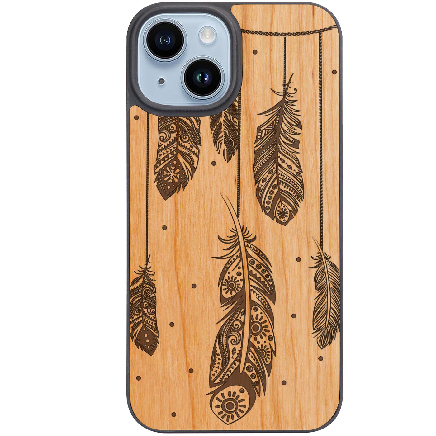 Feathers - Engraved Phone Case