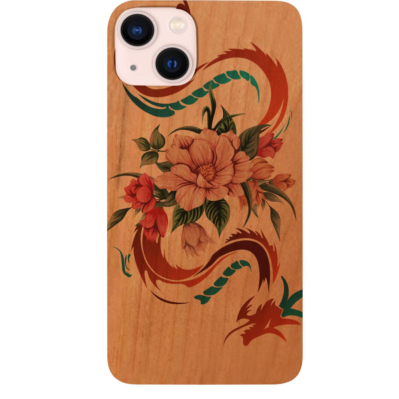 Floral Dragon - UV Color Printed Phone Case
