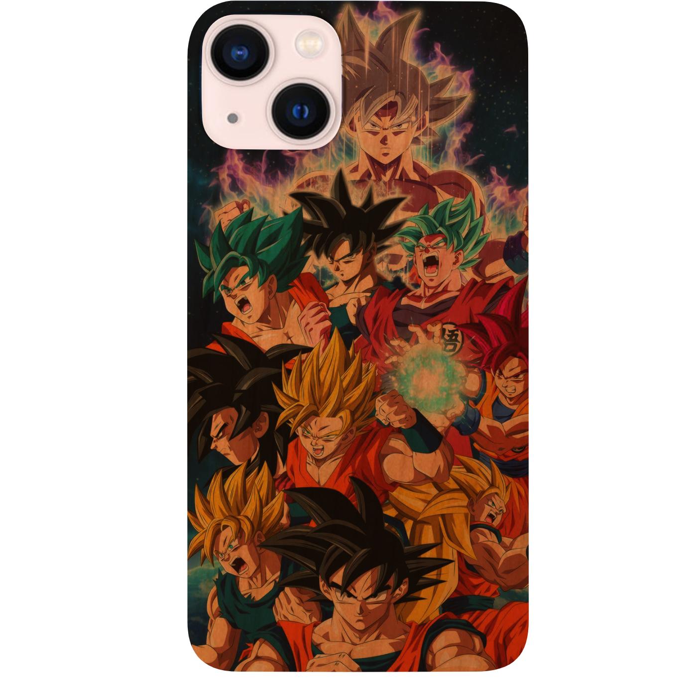 Goku Transformations - UV Color Printed Phone Case