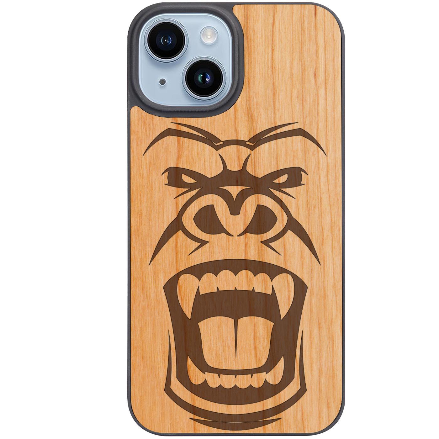 Gorilla Face - Engraved Phone Case