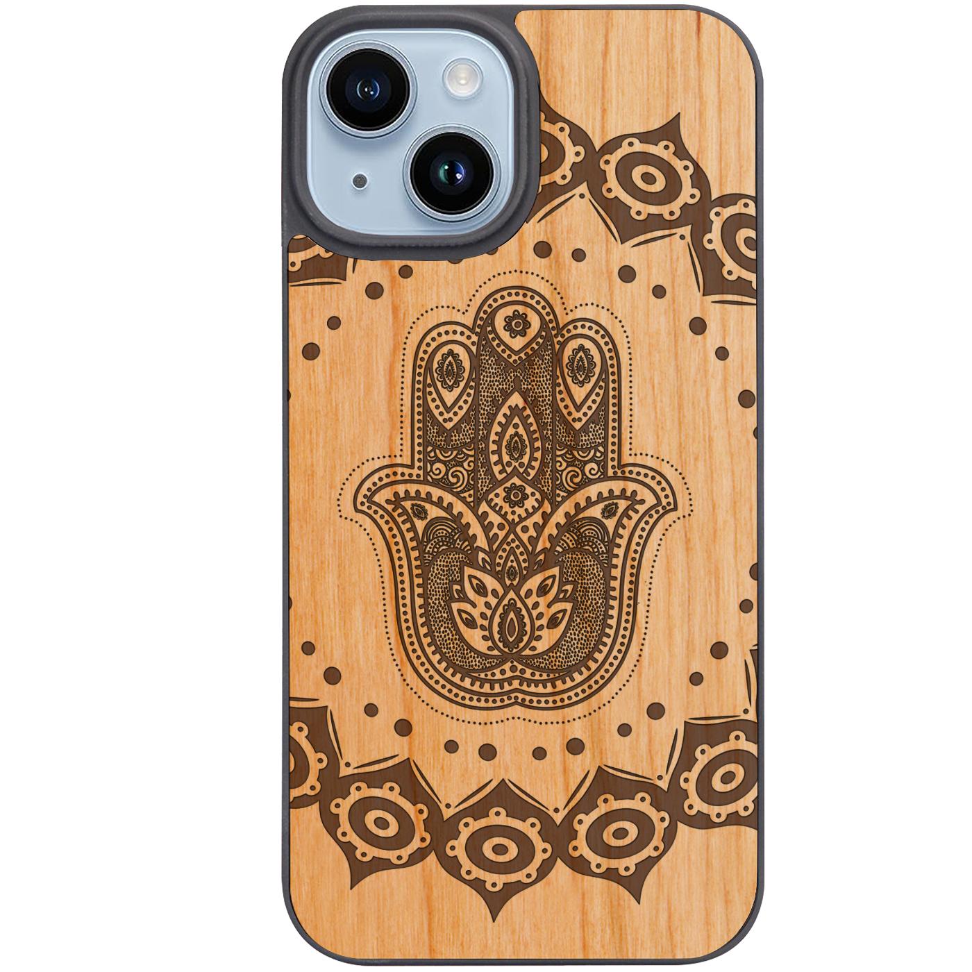 Hamsa Mandala - Engraved Phone Case