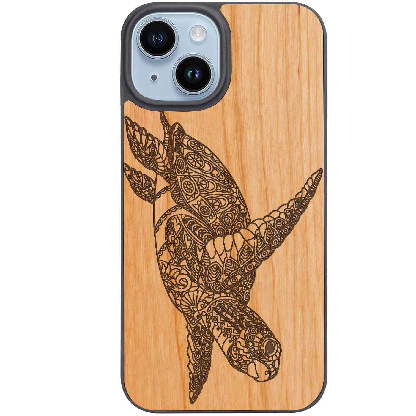 Hawaiian Turtle 2 - Engraved Phone Case