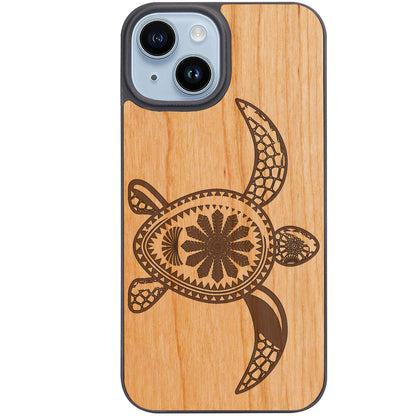 Hawaiian Turtle  - Engraved Phone Case