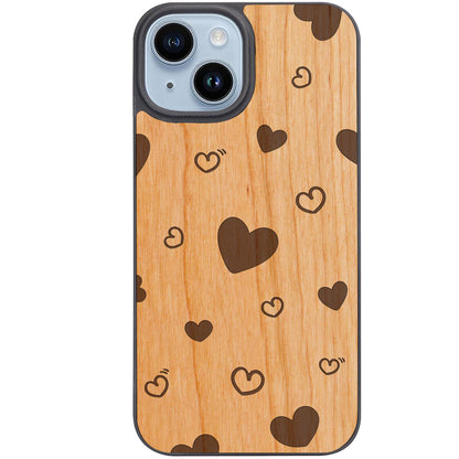 Heart Pattern 2 - Engraved Phone Case