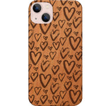 Heart Pattern - Engraved Phone Case