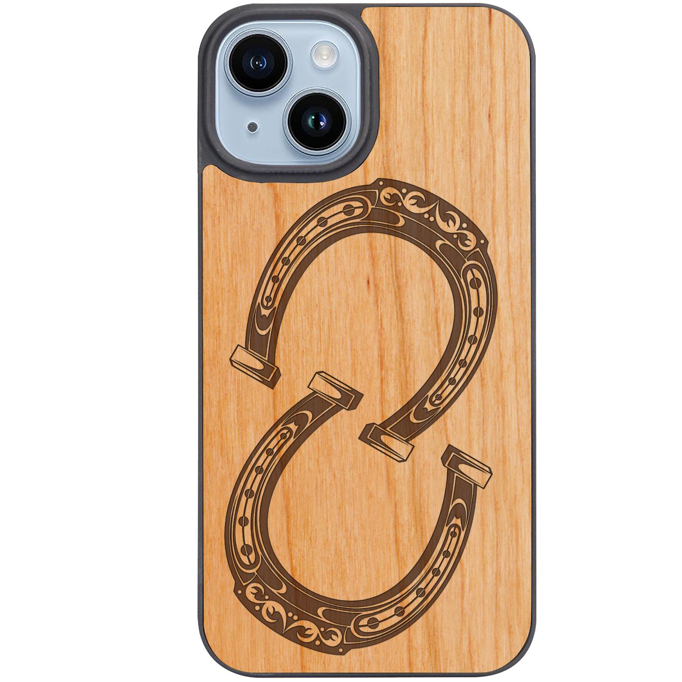 Horse Shoes - Engraved Phone Case