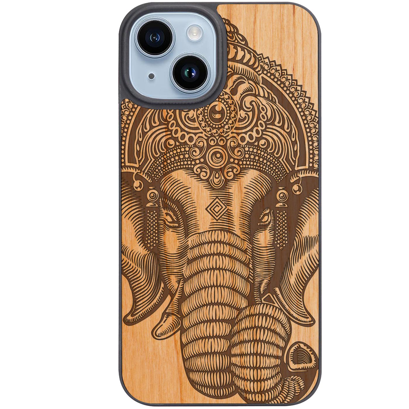 Indian Elephant - Engraved Phone Case