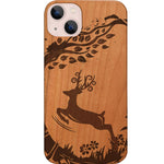 Jumping Deer - Engraved Phone Case