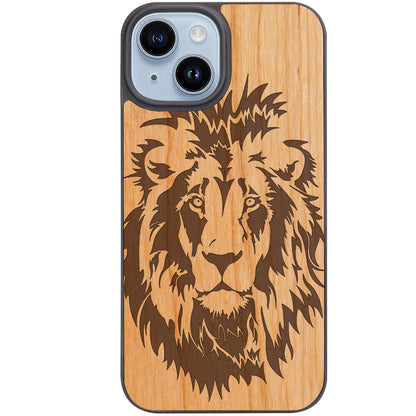 Lion Face 5 - Engraved Phone Case