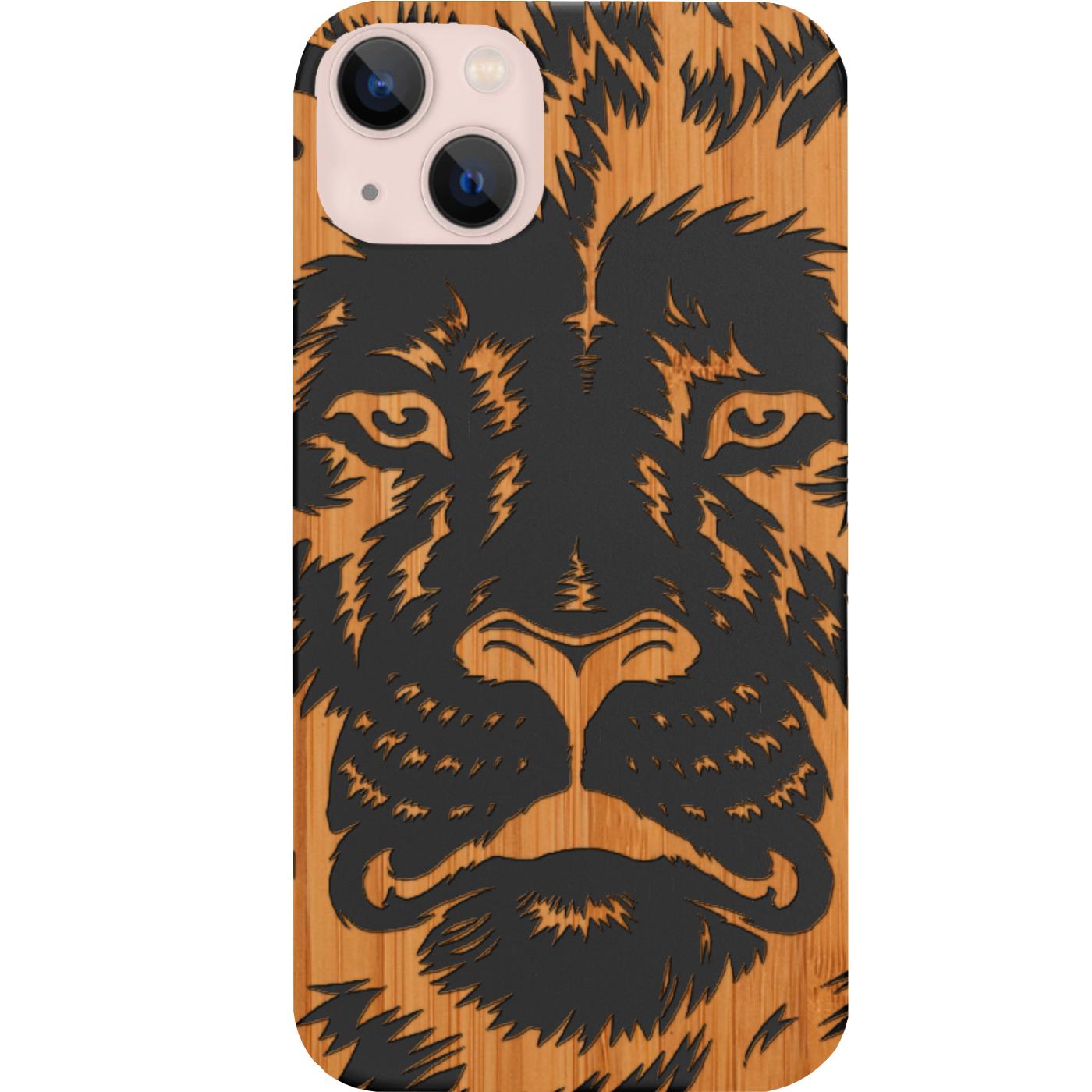 Lion Face 2 - Engraved Phone Case