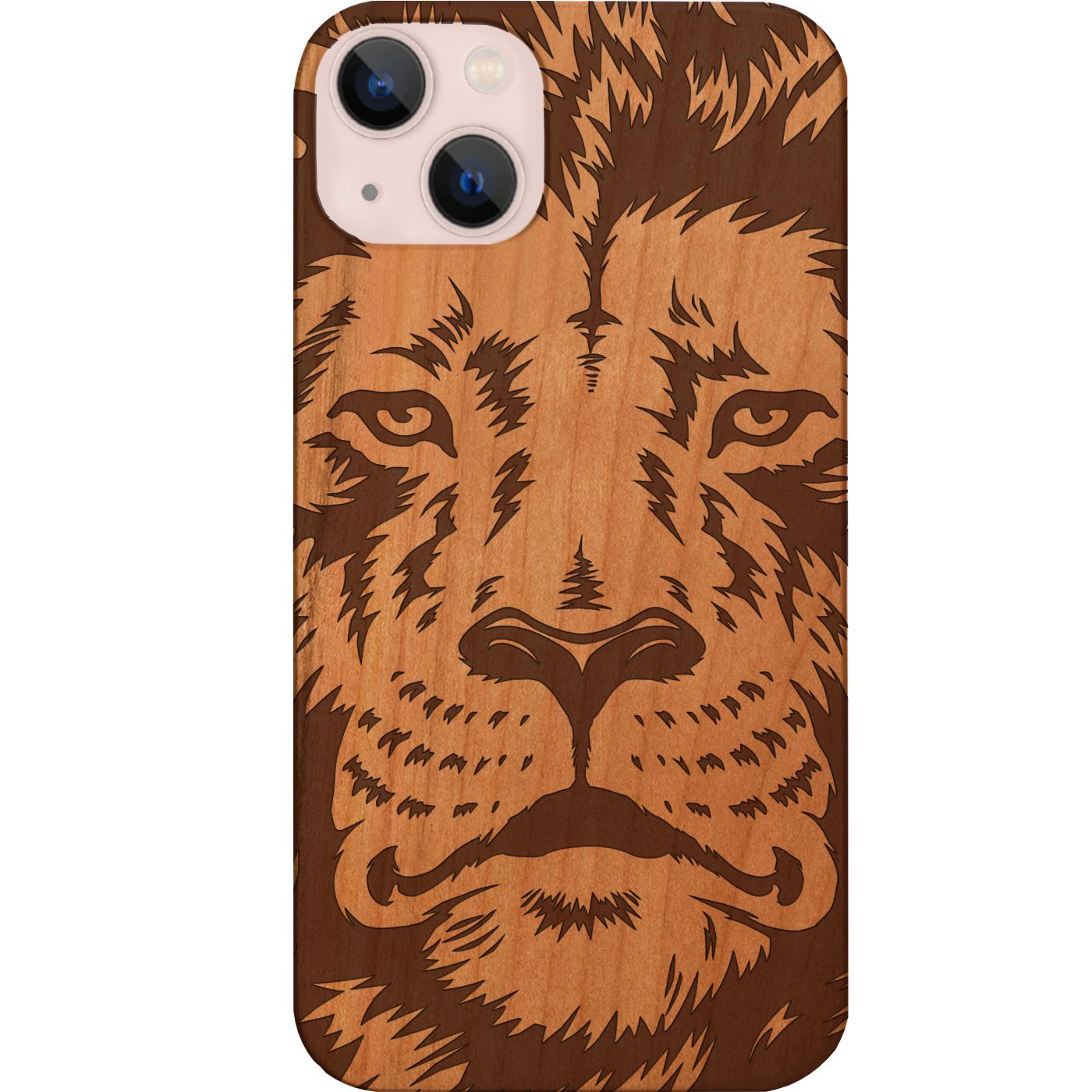 Lion Face 2 - Engraved Phone Case