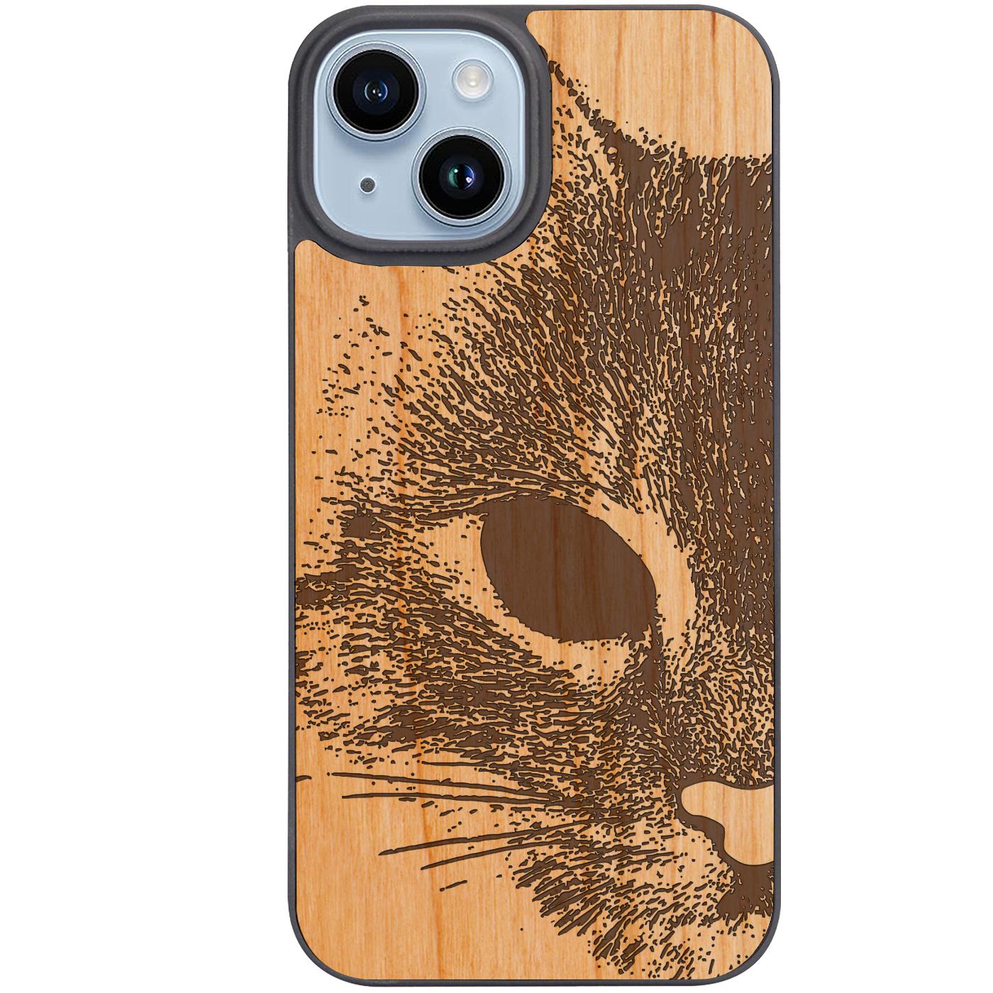 Mad Cat - Engraved Phone Case