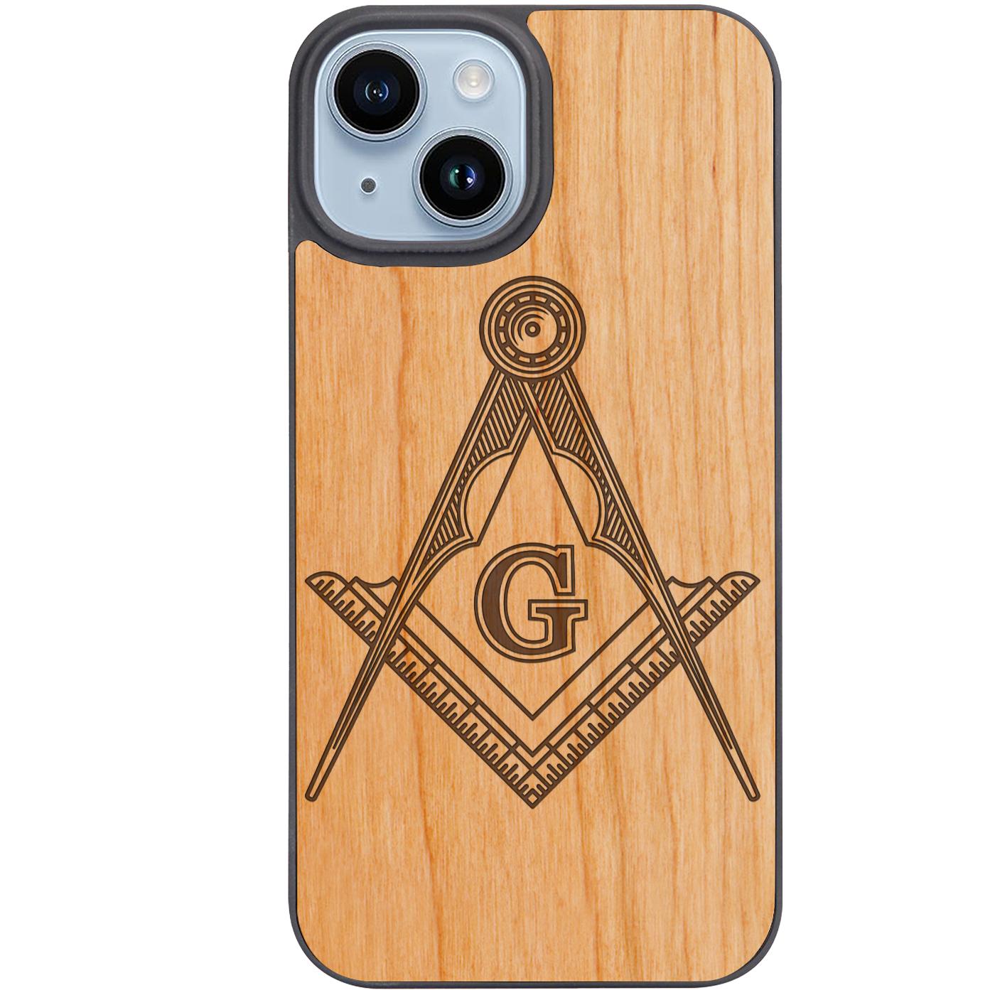 Masonic Emblem - Engraved Phone Case