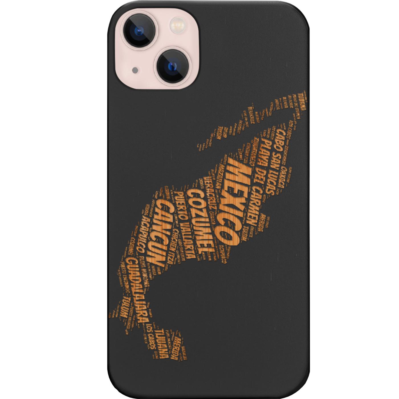 Mexico World Cloud - Engraved Phone Case