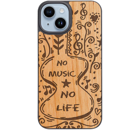 No Music No Life - Engraved Phone Case