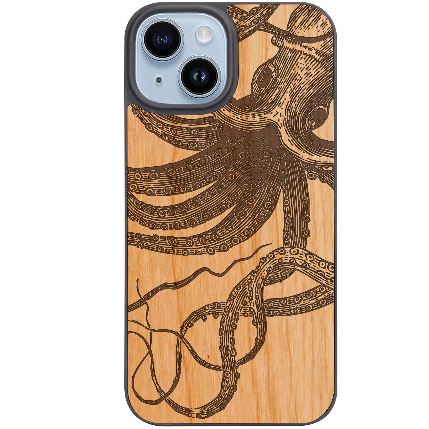 Octopus Head - Engraved Phone Case
