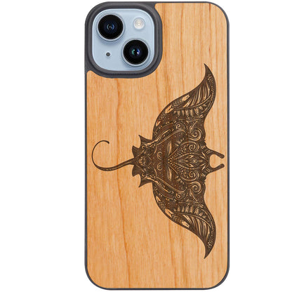 Ornate Stingray - Engraved Phone Case