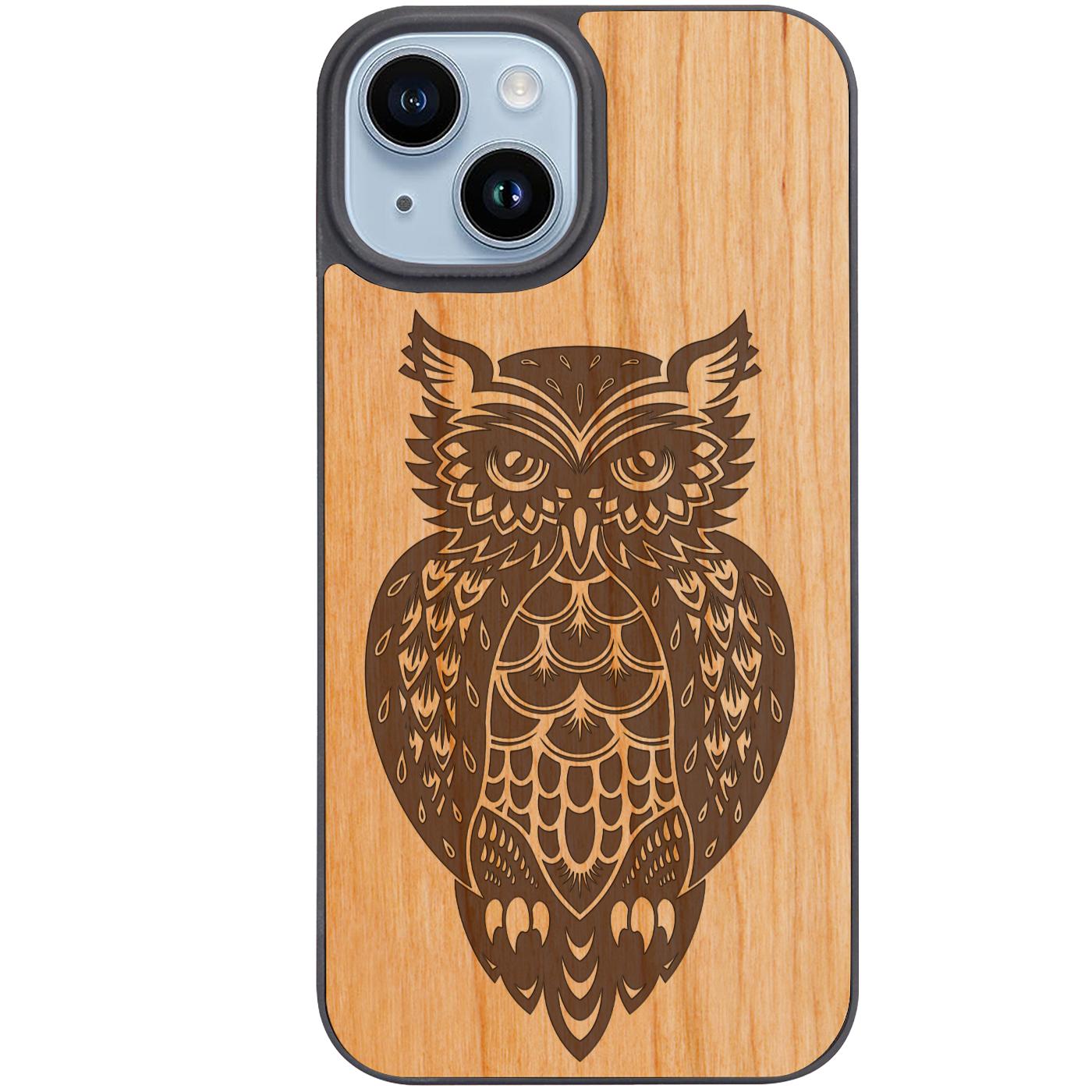 Owl 3 - Engraved Phone Case