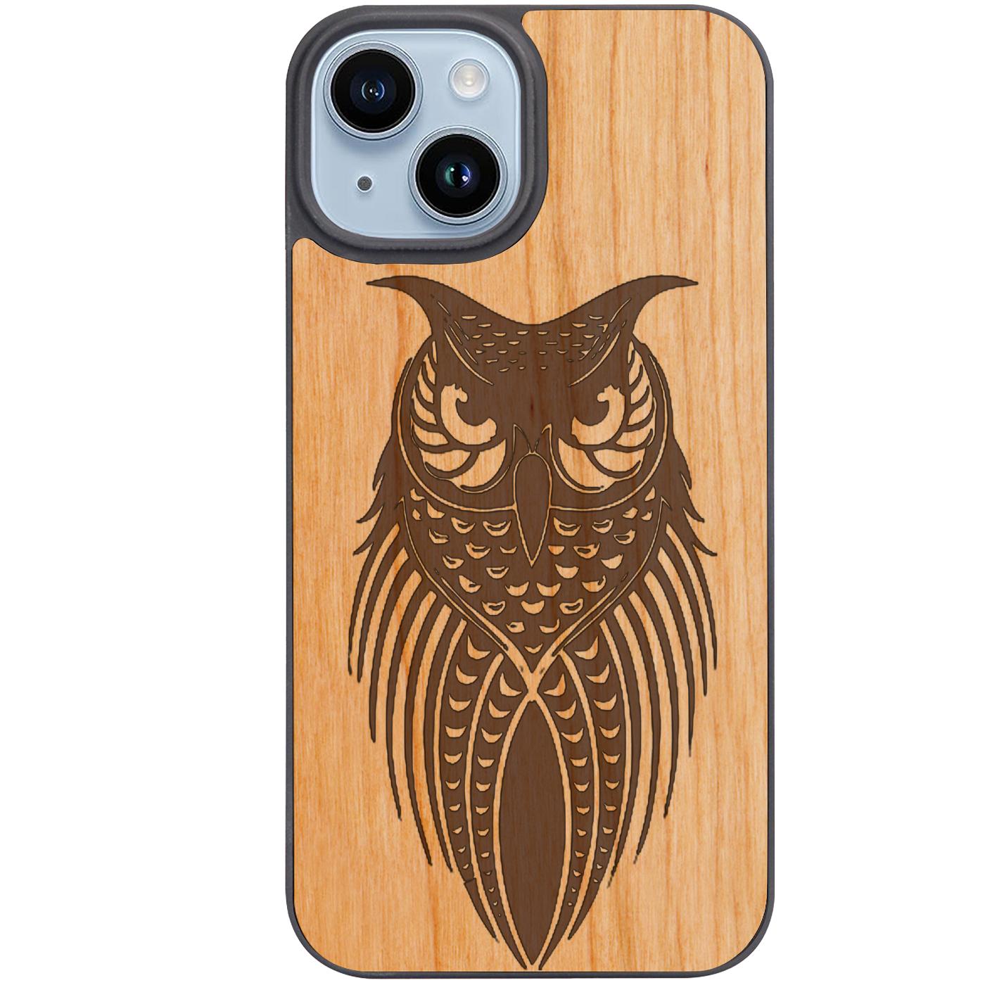 Owl Tribal - Engraved Phone Case