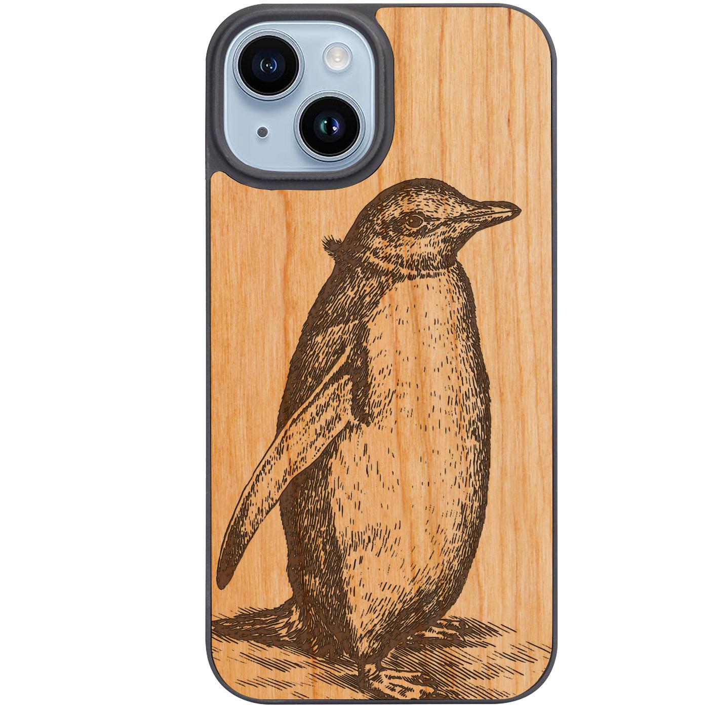 Penguin - Engraved Phone Case