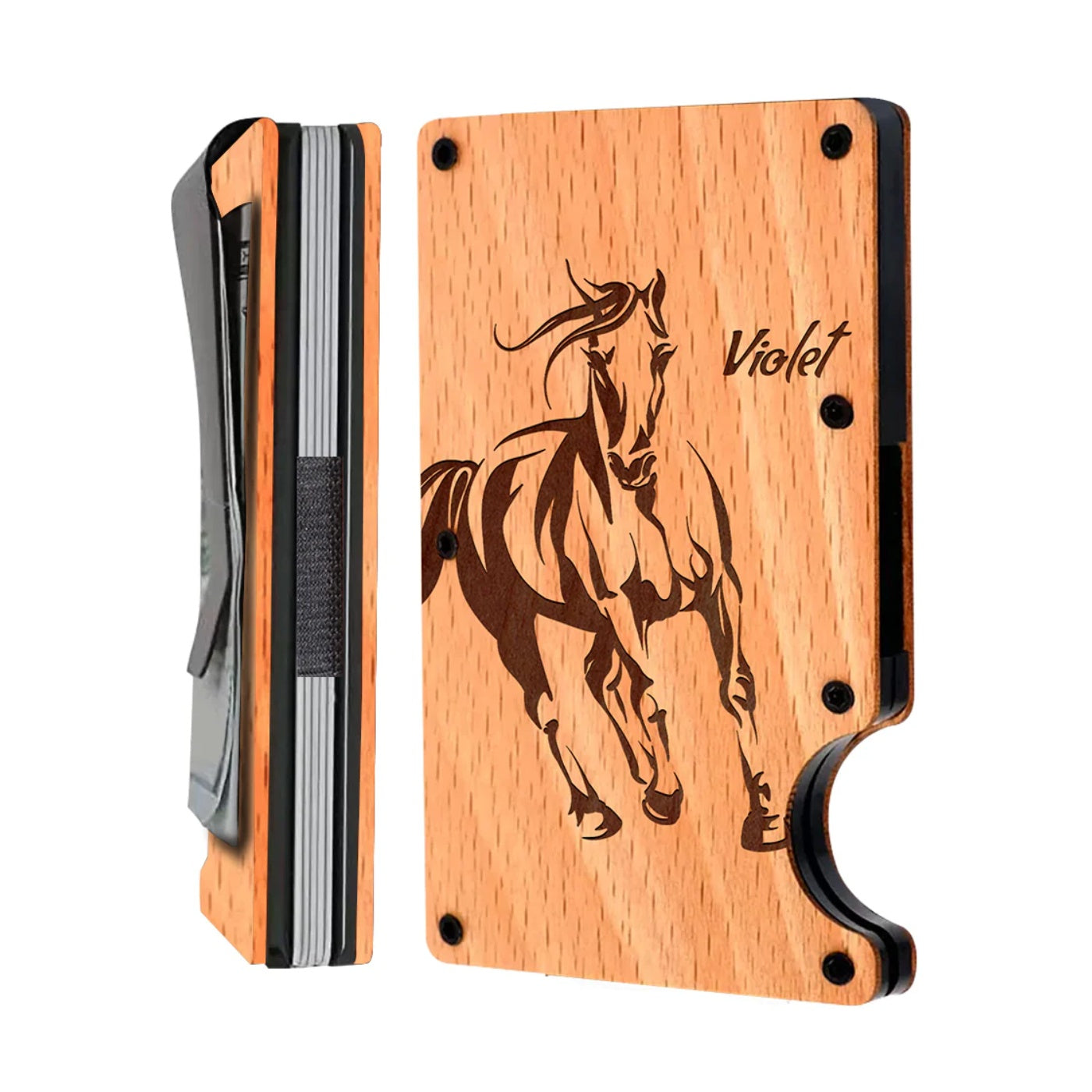 Personalized Card Holder - Horse 1 - Wooden Slim Wallet For Men for iPhone 15/iPhone 15 Plus/iPhone 15 Pro/iPhone 15 Pro Max/iPhone 14/
    iPhone 14 Plus/iPhone 14 Pro/iPhone 14 Pro Max/iPhone 13/iPhone 13 Mini/
    iPhone 13 Pro/iPhone 13 Pro Max/iPhone 12 Mini/iPhone 12/
    iPhone 12 Pro Max/iPhone 11/iPhone 11 Pro/iPhone 11 Pro Max/iPhone X/Xs Universal/iPhone XR/iPhone Xs Max/
    Samsung S23/Samsung S23 Plus/Samsung S23 Ultra/Samsung S22/Samsung S22 Plus/Samsung S22 Ultra/Samsung S21