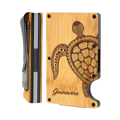 Personalized Card Holder - Turtle 3 - Wooden Slim Wallet For Men for iPhone 15/iPhone 15 Plus/iPhone 15 Pro/iPhone 15 Pro Max/iPhone 14/
    iPhone 14 Plus/iPhone 14 Pro/iPhone 14 Pro Max/iPhone 13/iPhone 13 Mini/
    iPhone 13 Pro/iPhone 13 Pro Max/iPhone 12 Mini/iPhone 12/
    iPhone 12 Pro Max/iPhone 11/iPhone 11 Pro/iPhone 11 Pro Max/iPhone X/Xs Universal/iPhone XR/iPhone Xs Max/
    Samsung S23/Samsung S23 Plus/Samsung S23 Ultra/Samsung S22/Samsung S22 Plus/Samsung S22 Ultra/Samsung S21