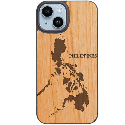 Philippines Map - Engraved Phone Case