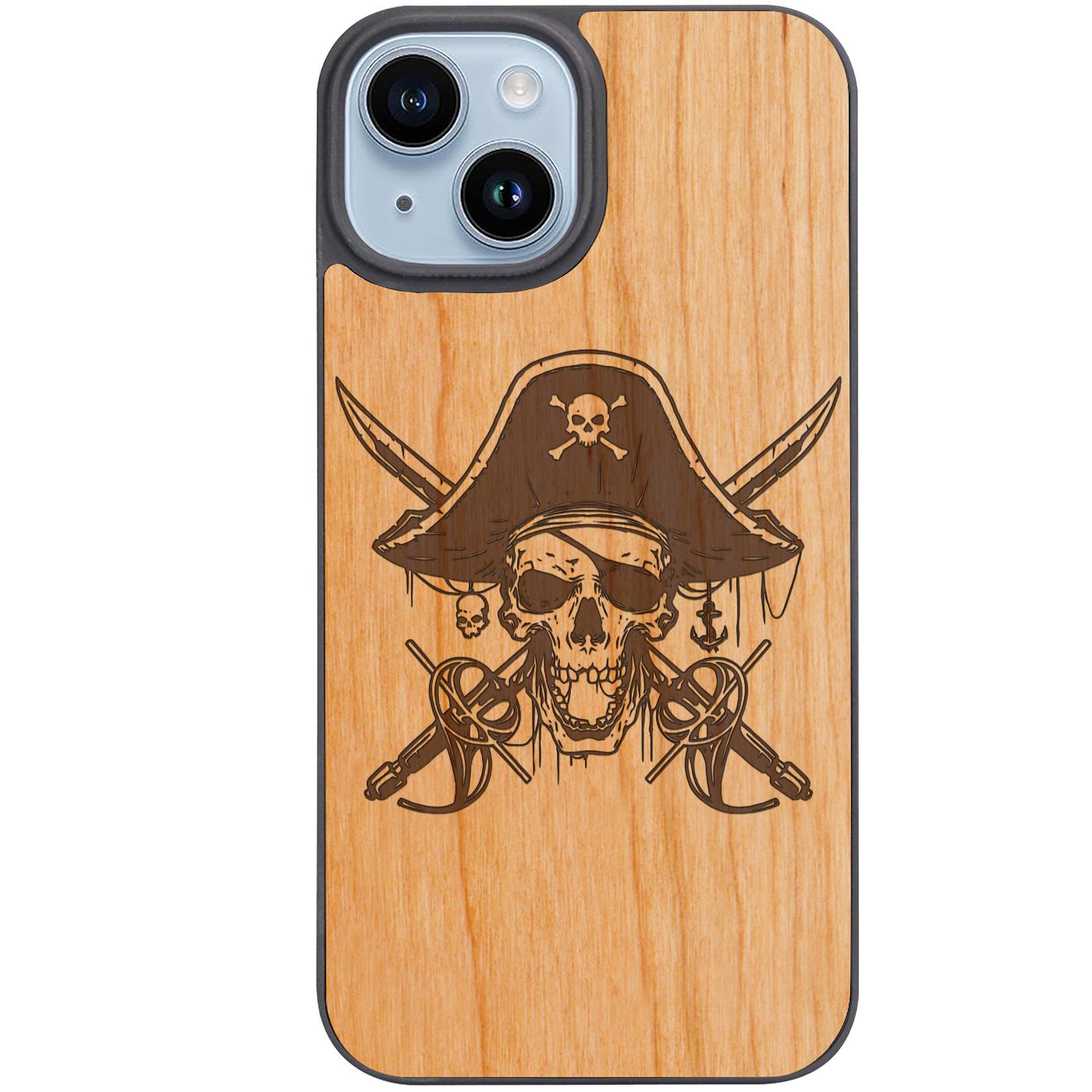 Pirate Skull - Engraved Phone Case