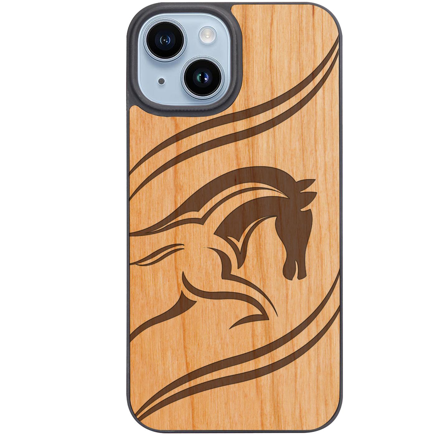 Racing Horse - Engraved Phone Case