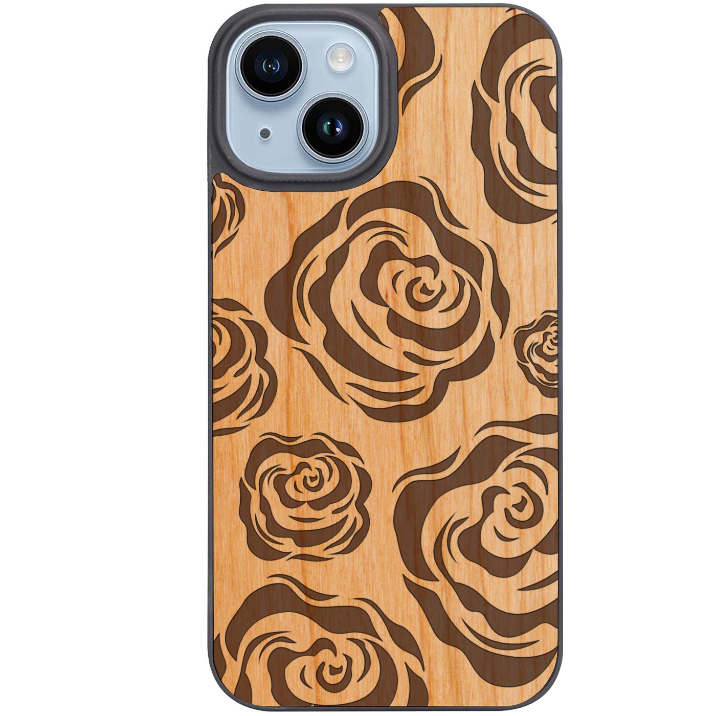 Rose Pattern - Engraved Phone Case