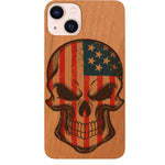 Skull with USA FLag - UV Color Printed Phone Case