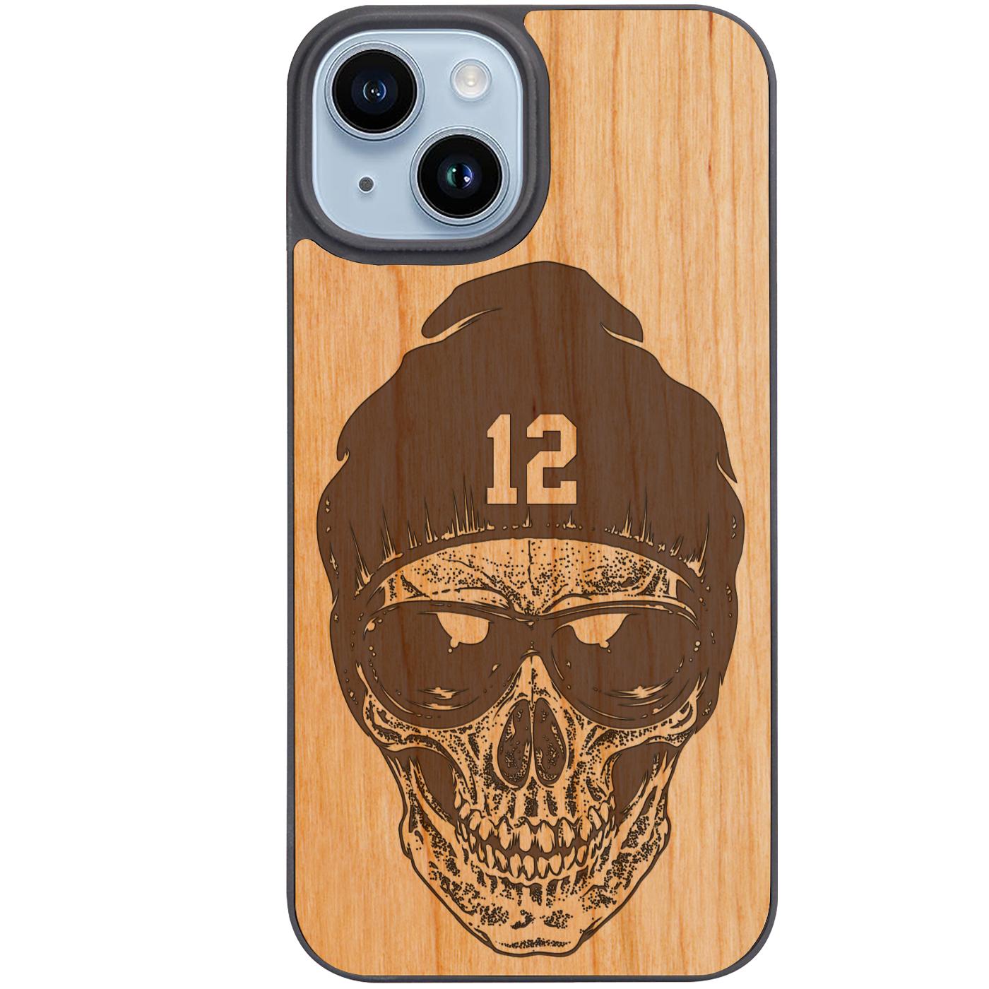 Skull with Hat - Engraved Phone Case