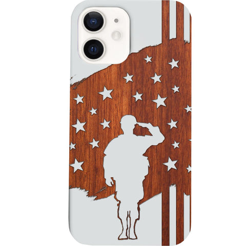 Soldier Saluting Flag - Engraved Phone Case for iPhone 15/iPhone 15 Plus/iPhone 15 Pro/iPhone 15 Pro Max/iPhone 14/
    iPhone 14 Plus/iPhone 14 Pro/iPhone 14 Pro Max/iPhone 13/iPhone 13 Mini/
    iPhone 13 Pro/iPhone 13 Pro Max/iPhone 12 Mini/iPhone 12/
    iPhone 12 Pro Max/iPhone 11/iPhone 11 Pro/iPhone 11 Pro Max/iPhone X/Xs Universal/iPhone XR/iPhone Xs Max/
    Samsung S23/Samsung S23 Plus/Samsung S23 Ultra/Samsung S22/Samsung S22 Plus/Samsung S22 Ultra/Samsung S21